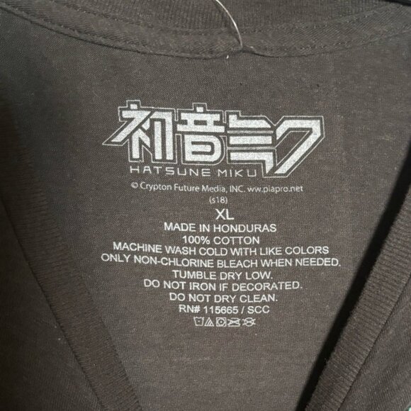 2/$28 💥🆕 Biowork Hatsune Miku Black Unisex Graphic T-Shirt | XL | 2620 - Picture 4 of 6